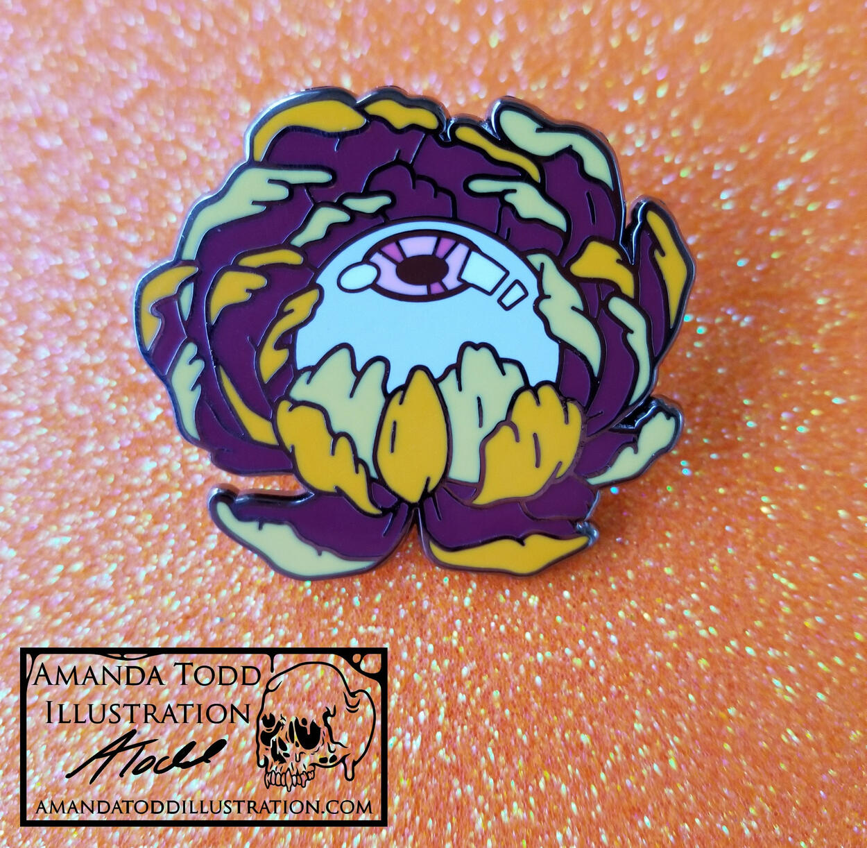 Yellow Eyeball Pin