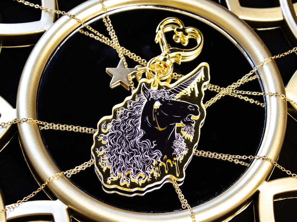 Crying Golden Unicorn